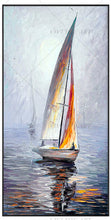 Load image into Gallery viewer, 100% Hand Painted Sunset Ship Sea Painting  Modern Art Picture For Living Room Modern Cuadros Canvas Art High Quality