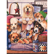 Load image into Gallery viewer, DIY 5D Diamond Painting Golden Retriever Dog Full Round Drill Cross Stitch Diamond Embroidery Animal Mosaic Rhinestones Decor