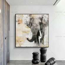 Load image into Gallery viewer, 100% Hand Painted Big Animal Elephant Abstract Painting  Modern Art Picture For Living Room Modern Cuadros Canvas Art High Quality