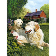 Load image into Gallery viewer, 5D Diamond Painting Dog Animal Mosaic Picture Rhinestone Full Round Diamond Embroidery Cross Stitch Art Christmas Gifts Dogs - SallyHomey Life's Beautiful
