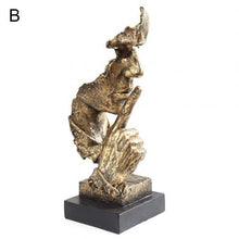 Load image into Gallery viewer, Resin Art Silence Mask Figurines Abstract Silence Is Gold Statuettes Mask Miniatures Sculpture Home Decoration Artwork