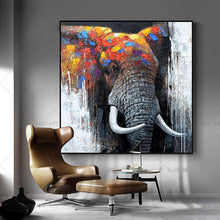Load image into Gallery viewer, 100% Hand Painted Big Animal Elephant Abstract Painting  Modern Art Picture For Living Room Modern Cuadros Canvas Art High Quality
