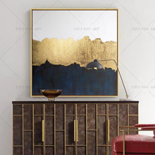 Load image into Gallery viewer,   100% Hand Painted Bright Golden Gray Abstract Painting  Modern Art Picture For Living Room Modern Cuadros Canvas Art High Quality