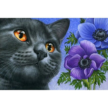 Load image into Gallery viewer, 5D Diamond Painting Cross Stitch Full Round Drill Lovely Cat Diamond Embroidery Mosaic DIY Cross Stitch Kits Wall Art