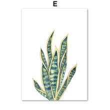 Load image into Gallery viewer, Monstera Cactus Leaves Tropical Plants Wall Art Canvas Painting Nordic Posters And Prints Wall Pictures For Living Room Decor - SallyHomey Life's Beautiful