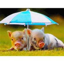 Load image into Gallery viewer, DIY 5D Diamond Painting Cross Stitch Animal Pig Diamond Embroidery Full Round Drill Mosaic Picture Rhinestone Home Decor Gift