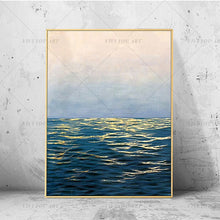 Load image into Gallery viewer, π₯ π₯ 100% Hand Painted Black Sun White Sea Abstract Painting  Modern Art Picture Living Room Modern Cuadros Canvas High Quality
