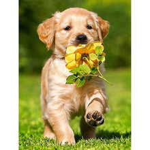 Load image into Gallery viewer, DIY 5D Diamond Painting Golden Retriever Dog Full Round Drill Cross Stitch Diamond Embroidery Animal Mosaic Rhinestones Decor