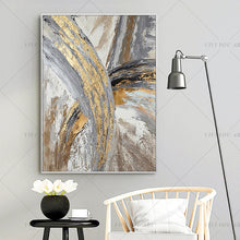 Load image into Gallery viewer,   100% Hand Painted Multi-Color Brush Blue Abstract Painting  Modern Art Picture Living Room Modern Cuadros Canvas Art High Quality