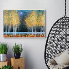 Load image into Gallery viewer, 100% Hand Painted Golden Trees Art Oil Painting On Canvas Wall Art Frameless Picture Decoration For Live Room Home Decor Gift