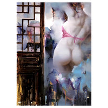 Load image into Gallery viewer, 100% Hand Painted Abstract Women Art Oil Painting On Canvas Wall Art Frameless Picture Decoration For Live Room Home Decor Gift