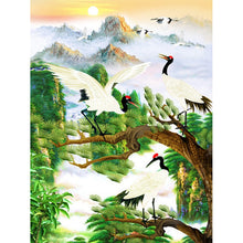 Load image into Gallery viewer, DIY 5D Diamond Painting Crane Animal Cross Stitch Diamond Embroidery Sale Full Round Drill Rhinestones Wall Art Picture Decor