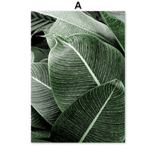 Load image into Gallery viewer, Green Monstera Banana Palm Leaf Wall Art Canvas Painting Nordic Posters And Prints Plants Wall Pictures For Living Room Decor - SallyHomey Life's Beautiful