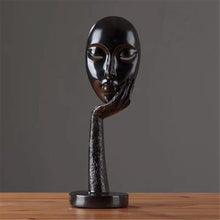 Load image into Gallery viewer, Modern Human Meditators Abstract Lady Face Character Resin Statues Sculpture Art Crafts Figurine Home Decorative Display