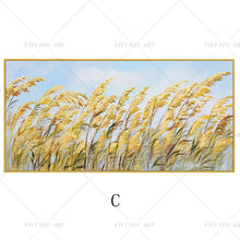 Load image into Gallery viewer,   100% Hand Painted Gold Wheat Sea Painting  Modern Art Picture For Living Room Modern Cuadros Canvas Art High Quality