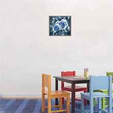 Load image into Gallery viewer, 5D DIY Diamond Painting Blue Flower Full Round Drill Embroidery Dragon Cross Stitch Mosaic Painting Rhinestones Home Decor Gift