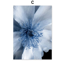 Load image into Gallery viewer, Blue White Flower Rose Fern Leaf Plant Wall Art Canvas Painting Nordic Posters And Prints Wall Pictures For Living Room Decor - SallyHomey Life's Beautiful