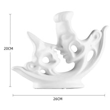 Load image into Gallery viewer, Modern Ceramic White Black Kissing Couple Ornaments Hotel Living room Table Lover Figurines Crafts Home Furnishing Decoration