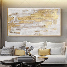 Load image into Gallery viewer,   100% Hand Painted Black Gray Shining Block Painting  Modern Art Picture For Living Room Modern Cuadros Canvas Art High Quality
