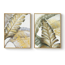 Load image into Gallery viewer, 100% Hand Painted Abstract leaves Art Oil Painting On Canvas Wall Art Frameless Picture Decoration For Live Room Home Decor Gift