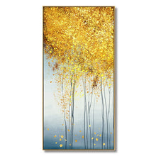 Load image into Gallery viewer, 100% Hand Painted Abstract Golden Trees Painting On Canvas Wall Art Frameless Picture Decoration For Live Room Home Decor Gift - SallyHomey Life's Beautiful