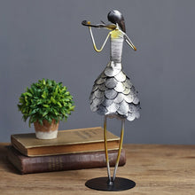 Load image into Gallery viewer, Metal Female band Model Home Decoration Living Room Cafe Showcase Crafts Set Figurines Halloween Christmas Wedding Decor Gift