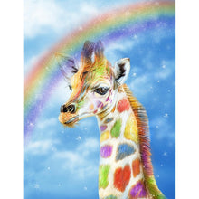 Load image into Gallery viewer, 5D Diamond Painting Cross Stitch DIY Giraffe Full Round Drill Daimond Embroidery Rhinestone Kits Mosaic Animal Wall Art - SallyHomey Life's Beautiful
