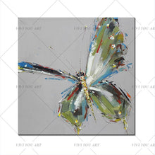 Load image into Gallery viewer, 100% Handpainted Artwork High Quality Modern Wall Art On Canvas Animal Oil Painting Blue Butterfly Hang Pictures Room Decor