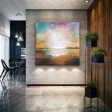 Load image into Gallery viewer,   100% Hand Painted Color View Shine Abstract Painting  Modern Art Picture For Living Room Modern Cuadros Canvas Art High Quality