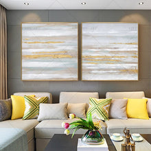 Load image into Gallery viewer,   100% Hand Painted White Golden Sky Abstract Painting  Modern Art Picture For Living Room Modern Cuadros Canvas Art High Quality