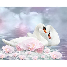 Load image into Gallery viewer, DIY 5D Diamond Painting Swan Animal Full Round Mosaic Cross Stitch Kit Diamond Embroidery Picture Rhinestone Wall Home Decor