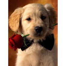 Load image into Gallery viewer, DIY 5D Diamond Painting Golden Retriever Dog Full Round Drill Cross Stitch Diamond Embroidery Animal Mosaic Rhinestones Decor
