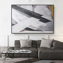 Load image into Gallery viewer, Abstract oil painting tableau black and white canvas painting custom on the wall handpainted bedroom cuadros decoracion salon - SallyHomey Life's Beautiful