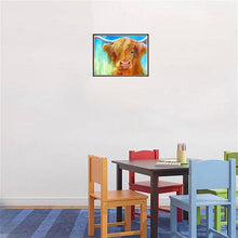 Load image into Gallery viewer, DIY 5D Diamond Painting Animal Highland Cow Diamond Embroidery Cross Stitch Craft Kit Full Round Rhinestone Mosaic Wall Sticker - SallyHomey Life's Beautiful