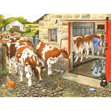 Load image into Gallery viewer, DIY 5D Diamond Painting Cow Cross Stitch Paintings Full Round Diamond Embroidery Farm Animal Mosaic Rhinestone Wall Sticker Gift - SallyHomey Life's Beautiful