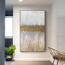 Load image into Gallery viewer, π₯ π₯ 100% Hand Painted Golden Line Sandy City Abstract Painting  Modern Art Picture Living Room Modern Cuadros Canvas Art High Quality