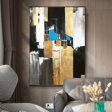 Load image into Gallery viewer, 100% Hand Painted Abstract golden Art Oil Painting On Canvas Wall Art Frameless Picture Decoration For Live Room Home Decor Gift