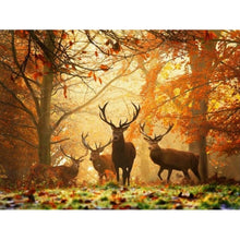 Load image into Gallery viewer, DIY 5D Diamond Painting Deer In Nature Forest Full Round Mosaic Animal Diamond Embroidery Cross Stitch Mosaic Rhinestones Decor - SallyHomey Life's Beautiful