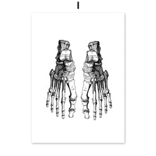 Load image into Gallery viewer, Skeleton Muscle Fingers Eye Black And White Anatomy Wall Art Canvas Painting Nordic Posters And Prints Wall Pictures Decor - SallyHomey Life's Beautiful