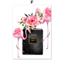 Load image into Gallery viewer, Perfume Flower Book High Heels Bag Girl  Wall Art Canvas Painting Nordic Posters And Prints Wall Pictures For Living Room Decor - SallyHomey Life's Beautiful