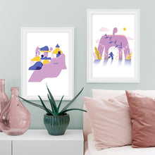 Load image into Gallery viewer, Fashion Girl Mountain Abstract Modern Art Wall Art Canvas Painting Nordic Posters And Prints Wall Pictures For Living Room Decor - SallyHomey Life's Beautiful