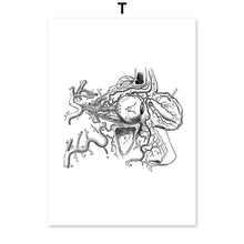 Load image into Gallery viewer, Skeleton Muscle Fingers Eye Black And White Anatomy Wall Art Canvas Painting Nordic Posters And Prints Wall Pictures Decor - SallyHomey Life's Beautiful
