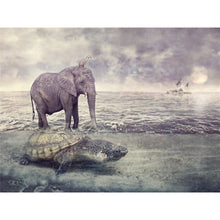 Load image into Gallery viewer, DIY 5D Diamond Painting Elephant Animal Diamond Embroidery Cross Stitch Kits Full Round Drill Mosaic Rhinestones Home Decor Gift