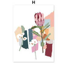Load image into Gallery viewer, Abstract Leaves Collage Flower Nursery Wall Art Canvas Painting Nordic Posters And Prints Wall Pictures For Living Room Decor - SallyHomey Life's Beautiful