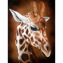 Load image into Gallery viewer, 5D Diamond Painting Cross Stitch DIY Giraffe Full Round Drill Daimond Embroidery Rhinestone Kits Mosaic Animal Wall Art - SallyHomey Life's Beautiful