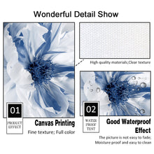 Load image into Gallery viewer, Blue Dandelion Peony Palm LeavesDew Wall Art Canvas Painting Nordic Posters And Prints Plant Wall Pictures For Living Room Decor - SallyHomey Life's Beautiful