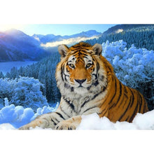 Load image into Gallery viewer, 5D Diamond Painting Tiger Full Round Drill Mosaic Diamond Embroidery Cross Stitch Animal rhinestones DIY Wall Sticker Decor Gift