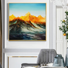 Load image into Gallery viewer, 100% Hand Painted Golden peaks Art Oil Painting On Canvas Wall Art Frameless Picture Decoration For Live Room Home Decor Gift