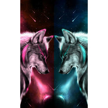 Load image into Gallery viewer, 5D DIY Diamond Painting Animal Cross Stitch Couple Wolf Diamond Embroidery Full Round Drill Rhinestone Mosaic Painting Home Gift