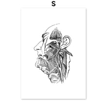 Load image into Gallery viewer, Skeleton Muscle Fingers Eye Black And White Anatomy Wall Art Canvas Painting Nordic Posters And Prints Wall Pictures Decor - SallyHomey Life's Beautiful